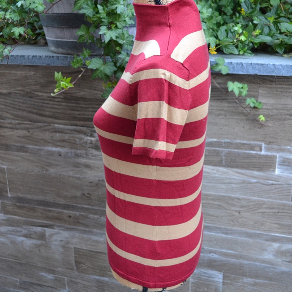 The Limited Silk Stripe Turtleneck - Picture 3 of 7